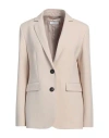 Peserico Easy Peserico Woman Blazer Beige Size 6 Polyester, Viscose, Cotton, Elastane