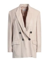 Peserico Easy Woman Blazer Beige Size 12 Viscose In Pink