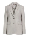 Peserico Easy Woman Blazer Beige Size 8 Virgin Wool, Polyester, Polyamide, Elastane In Brown