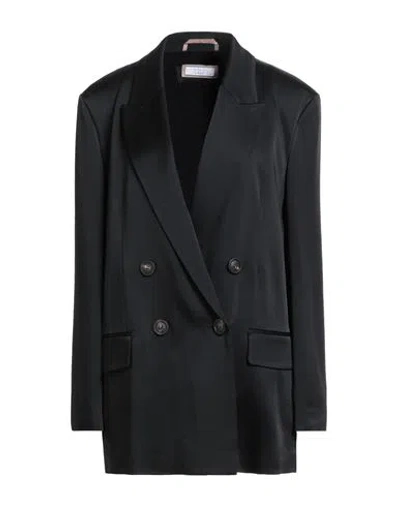 Peserico Easy Woman Blazer Black Size 10 Polyester, Acetate, Viscose