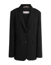Peserico Easy Woman Blazer Black Size 10 Polyester, Viscose, Cotton, Elastane