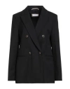 Peserico Easy Woman Blazer Black Size 6 Polyester, Virgin Wool, Elastane In Black