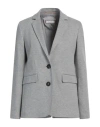 Peserico Easy Peserico Woman Blazer Grey Size 4 Cotton, Nylon In Grey
