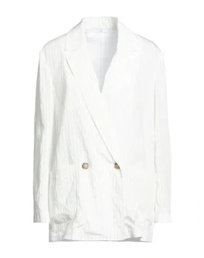 Peserico Easy Woman Blazer Grey Size 6 Modal, Polyamide In White