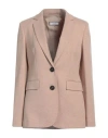 Peserico Easy Peserico Woman Blazer Light Brown Size 6 Cotton, Nylon In Beige