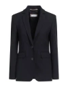 Peserico Easy Peserico Woman Blazer Midnight Blue Size 10 Polyester, Viscose, Cotton, Elastane In Blue