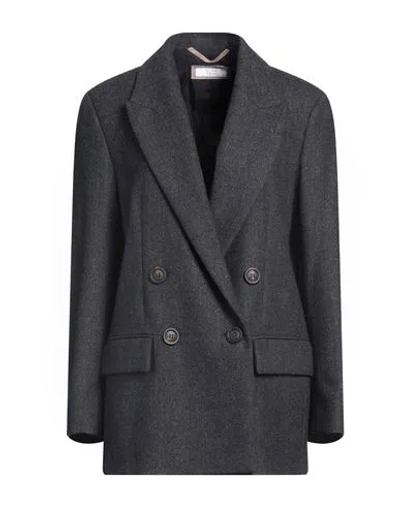Peserico Easy Woman Blazer Midnight Blue Size 6 Wool, Polyester, Viscose, Polyamide, Elastane In Blue
