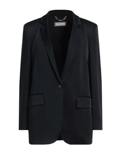 Peserico Easy Woman Blazer Midnight Blue Size 8 Acetate, Viscose In Blue