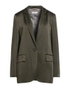 Peserico Easy Woman Blazer Military Green Size 10 Acetate, Viscose In Green