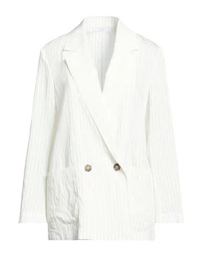 Peserico Easy Woman Blazer Military Green Size 8 Modal, Polyamide In White