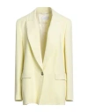 Peserico Easy Woman Blazer Pastel Yellow Size 12 Viscose, Elastane In Yellow
