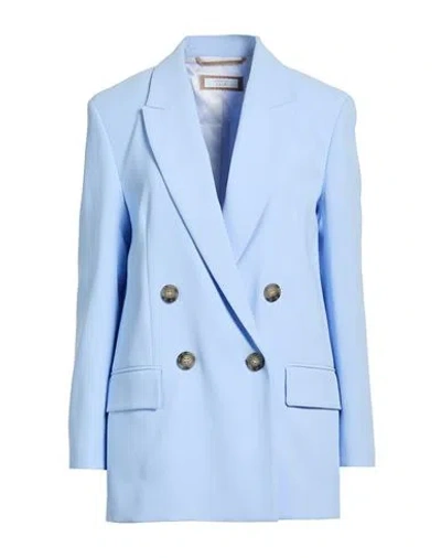 Peserico Easy Woman Blazer Sky Blue Size 6 Polyester