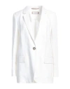 Peserico Easy Woman Blazer White Size 10 Linen