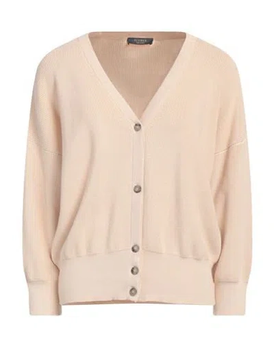 Peserico Easy Woman Cardigan Beige Size 16 Cotton