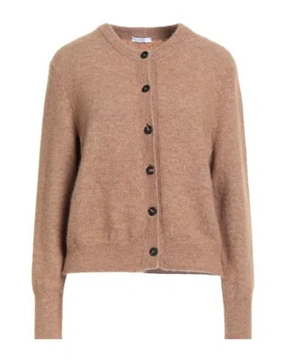 Peserico Easy Woman Cardigan Camel Size 10 Alpaca Wool, Polyamide, Wool, Elastane In Brown