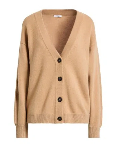 Peserico Easy Woman Cardigan Camel Size 6 Merino Wool, Wool, Cashmere, Polyester In Brown