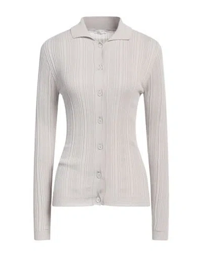 Peserico Easy Woman Cardigan Light Grey Size 6 Cotton