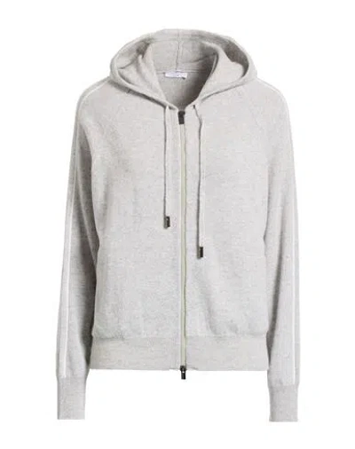 Peserico Easy Woman Cardigan Light Grey Size 6 Wool, Cashmere In White
