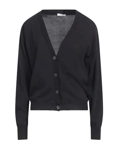 Peserico Easy Woman Cardigan Navy Size 6 Cotton In Black