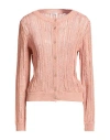 Peserico Easy Woman Cardigan Salmon Pink Size 6 Viscose, Polyester