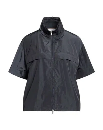 Peserico Easy Woman Jacket Midnight Blue Size 6 Polyamide, Cotton