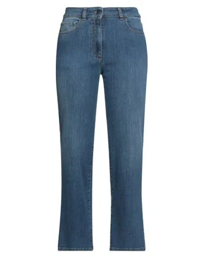 Peserico Easy Woman Jeans Blue Size 16 Cotton, Polyester, Elastane