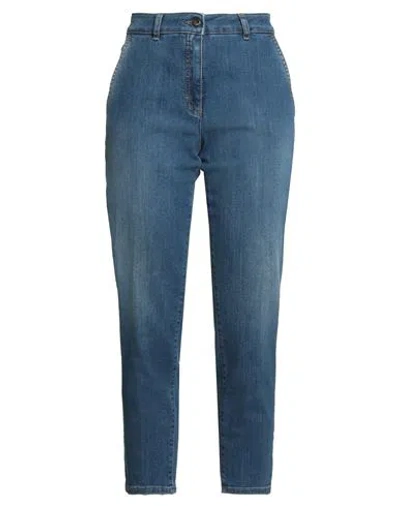 Peserico Easy Woman Jeans Blue Size 6 Cotton, Polyester, Elastane