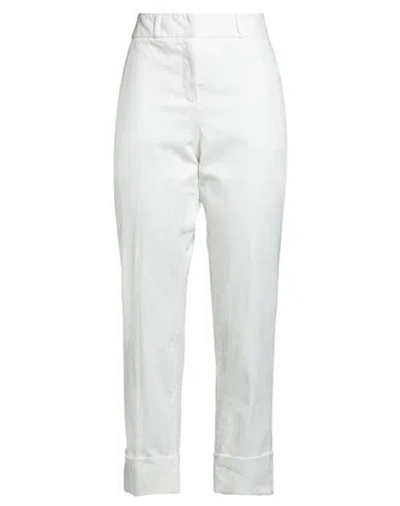 Peserico Easy Woman Jeans White Size 6 Cotton, Elastane