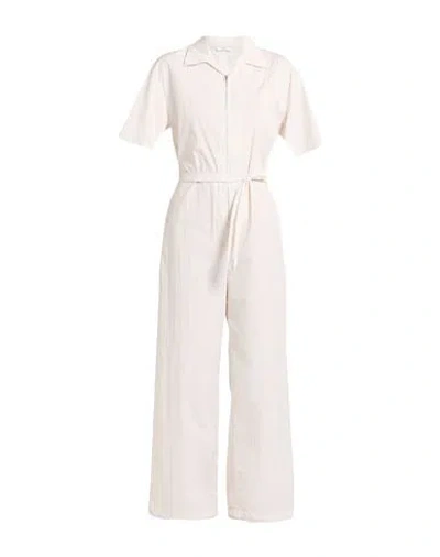 Peserico Easy Woman Jumpsuit Ivory Size 6 Cotton, Polyamide, Elastane In White