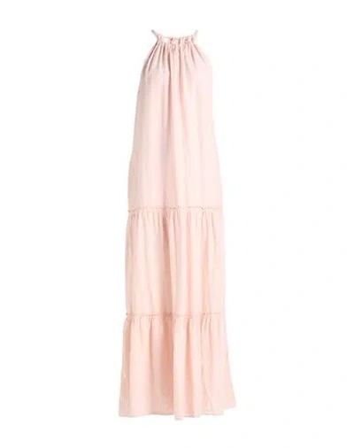 Peserico Easy Woman Maxi Dress Light Pink Size 6 Linen