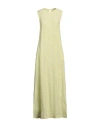 Peserico Easy Woman Maxi Dress Pastel Yellow Size 2 Linen In Yellow