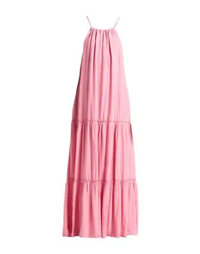 Peserico Easy Woman Maxi Dress Pink Size 2 Linen