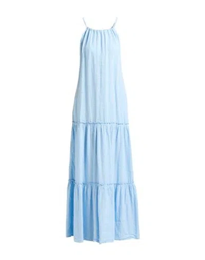Peserico Easy Woman Maxi Dress Sky Blue Size 8 Linen