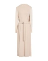 Peserico Easy Woman Midi Dress Beige Size 6 Viscose, Virgin Wool, Polyamide