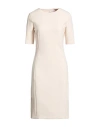 Peserico Easy Woman Midi Dress Cream Size 6 Polyester, Viscose, Cotton, Elastane In White