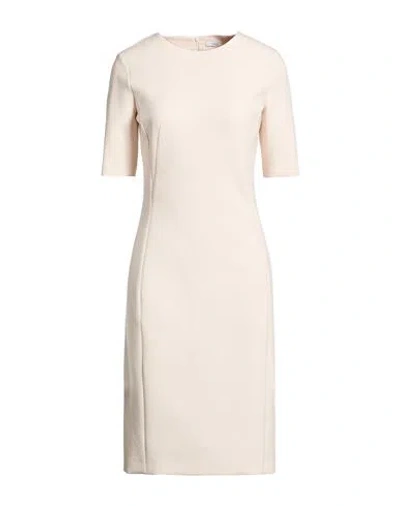Peserico Easy Woman Midi Dress Cream Size 6 Polyester, Viscose, Cotton, Elastane In White