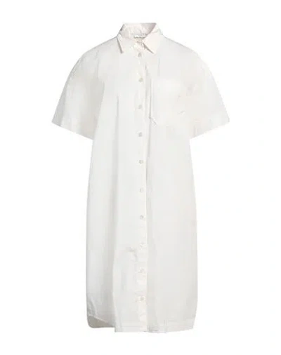Peserico Easy Woman Midi Dress Ivory Size 6 Cotton, Polyester, Elastane In White