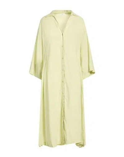 Peserico Easy Woman Midi Dress Light Green Size 12 Linen