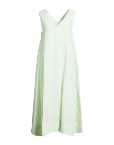 Peserico Easy Woman Midi Dress Light Green Size 6 Linen