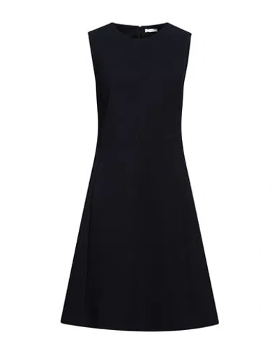 Peserico Easy Woman Midi Dress Midnight Blue Size 6 Polyester, Viscose, Cotton, Elastane In Blue