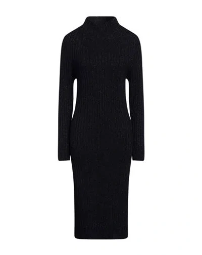 Peserico Easy Woman Midi Dress Midnight Blue Size 6 Wool, Cashmere, Polyester