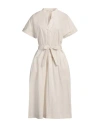 Peserico Cream Midi Dress In Off White