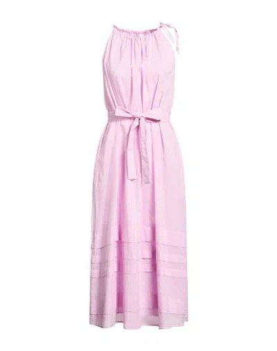 Peserico Easy Woman Midi Dress Pink Size 6 Cotton
