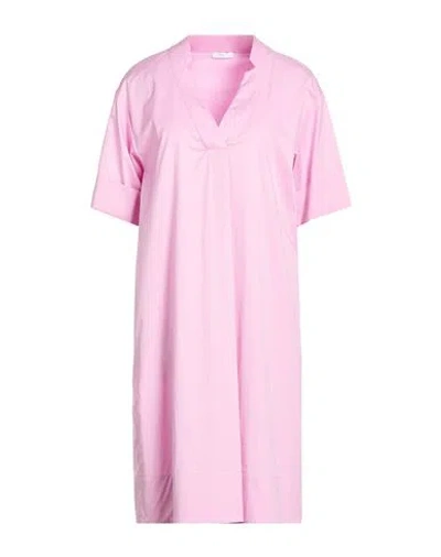 Peserico Easy Woman Midi Dress Pink Size 6 Cotton, Elastane