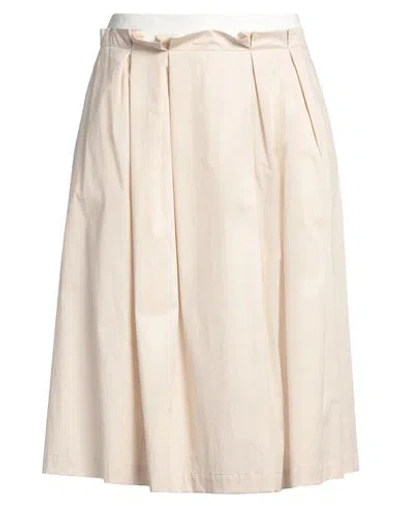 Peserico Easy Woman Midi Skirt Beige Size 14 Cotton, Elastane, Polyamide