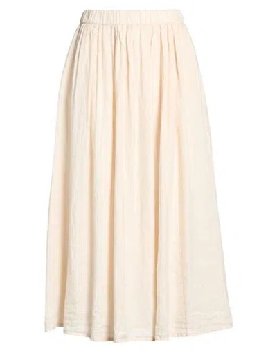 Peserico Easy Woman Midi Skirt Beige Size 8 Linen In Neutral