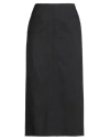 Peserico Easy Woman Midi Skirt Charcoal Size 6 Polyester, Wool, Elastane In Black