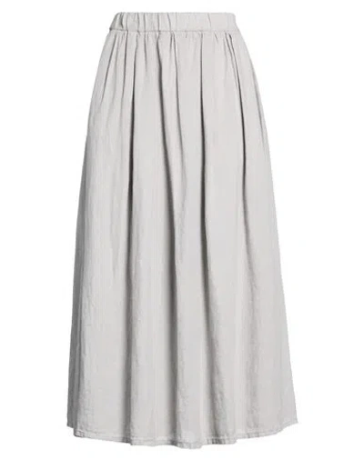 Peserico Easy Woman Midi Skirt Grey Size 8 Linen In Gray