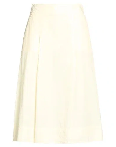 Peserico Easy Woman Midi Skirt Pastel Yellow Size 2 Cotton