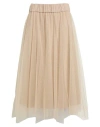 Peserico Easy Woman Midi Skirt Sand Size 6 Polyamide, Viscose, Virgin Wool In Neutral